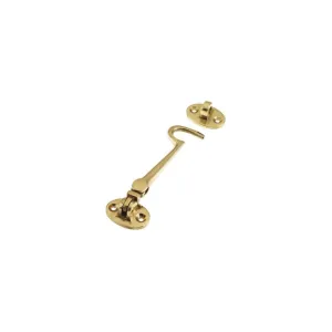 Zoo Cabin Hook (Lightweight) 4"-Polished Brass